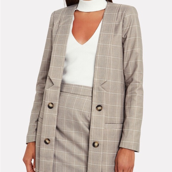Atoir Mother Tongue Checked Blazer Longline - Small - Picture 2 of 5